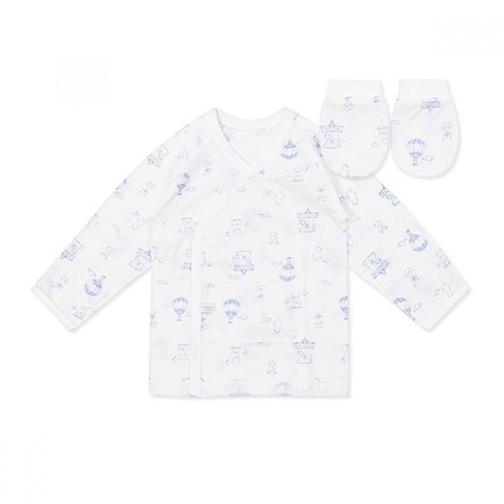 Organicmom Supima Baby Bodysuit Mitten Set Mlsnbe06 white/FREE
