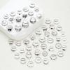 51pcs Gothic Punk Ring Set For Women Men Fashion Butterfly Heart Snake Design Match Ring Daily Wear Halloween Jewelry Gifts New