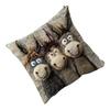 Multifunctional Plush Cushion Cover Features Fun Donkey Pattern Ideal for Sofa Bed Decoration