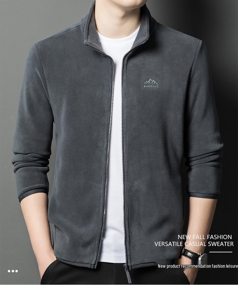 Men's Double-Sided Fleece Jacket - Warm Casual Spring & Autumn Mountaineering Liner
