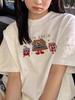 Summer New Cartoon Print Design Short-sleeved T-shirt Women's Casual Loose Versatile Top T-shirt