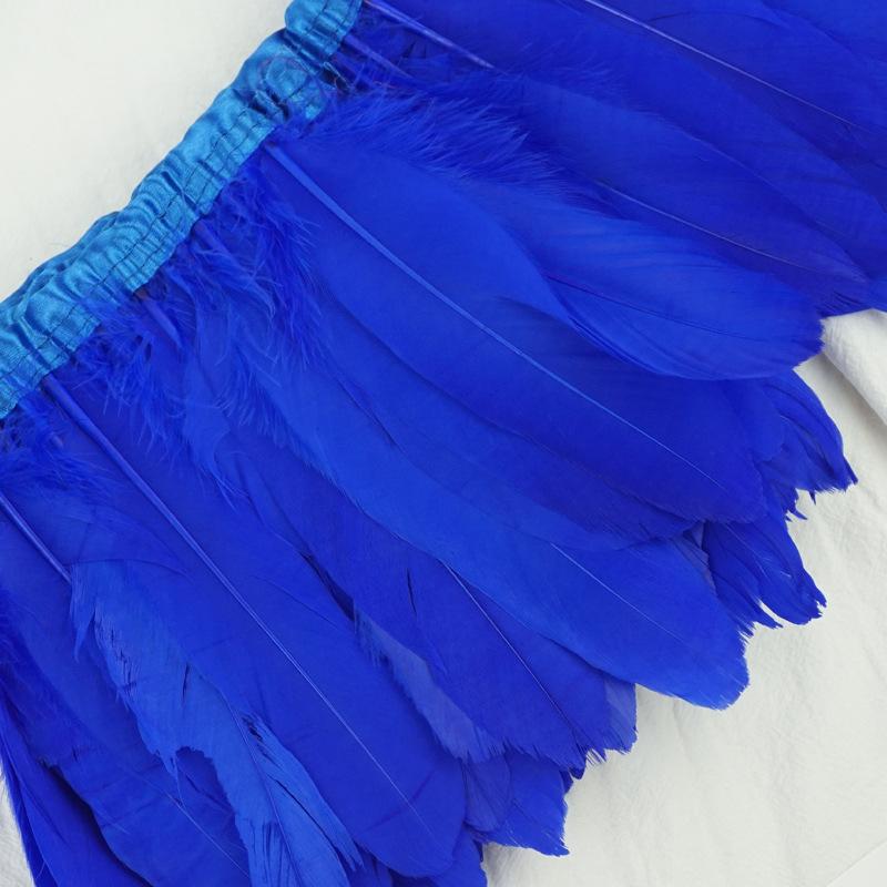 Color Hard Floating Feather Cloth Edge Goose Feather Cloth Strip Diy Feather Flower Skirt Shawl Stage Costume Wing Decoration