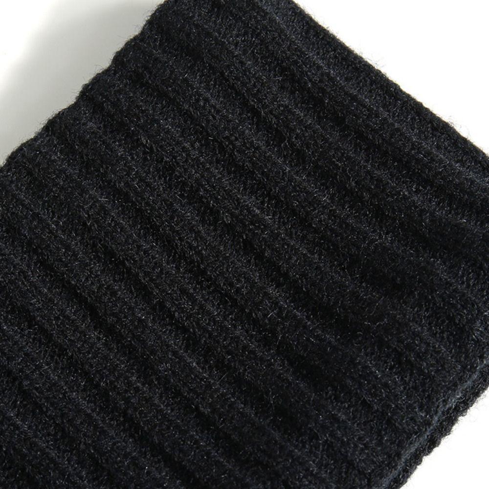 Plush Knitted Headband Ear Warm Winter Elastic Headband Sweet Solid Color Hairband Girl
