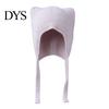 Warm Knitted Hat for Women Cat Ear Hat, Flap Cute Foldable Cold Weather Winter Brimless Skiing Hiking Outdoor Casual Wear Lightweight Breathable Knit