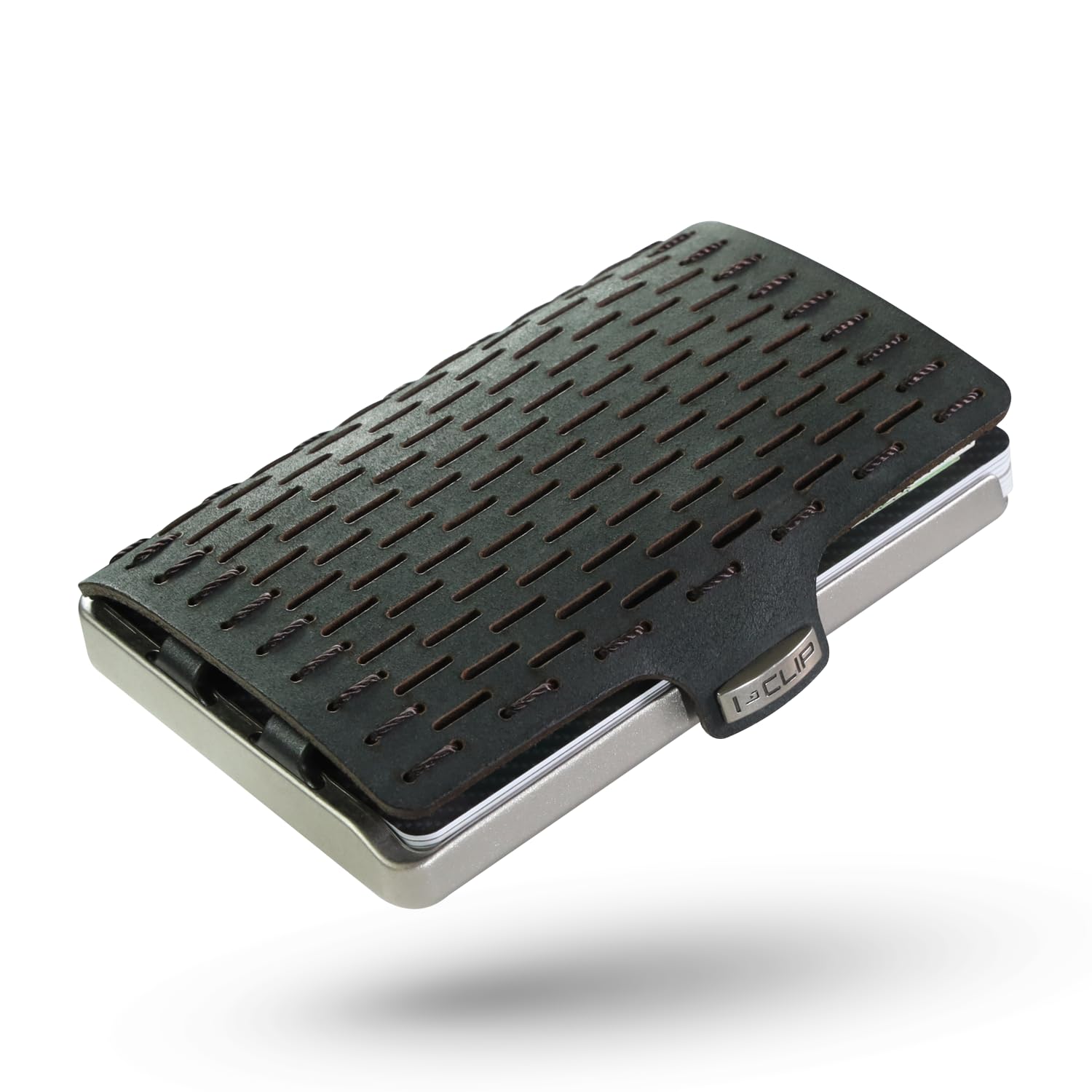 

I-CLIP Stainless Steel Wallet with Coin Pocket - Leather Wallet - Men s - Money Clip with Credit Card Holder - High-Quality Slim Wallet -