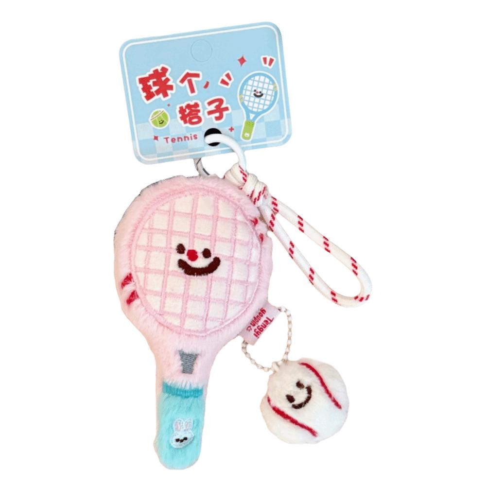 

Plush Plush Doll Soft Bag Decor Pendant New Tennis Keychain Friends Gifts A