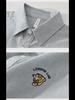 6633 Men's Oxford Long-Sleeve Embroidered Casual Shirt Jacket