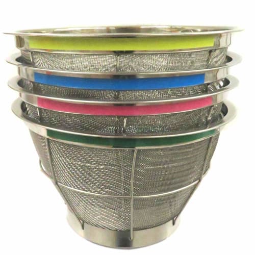 Endo Shoji Commercial TKG New Mammoth Color Deep Strainer, 33cm, Blue, Stainless Steel, Made In Japan, AZL4810
