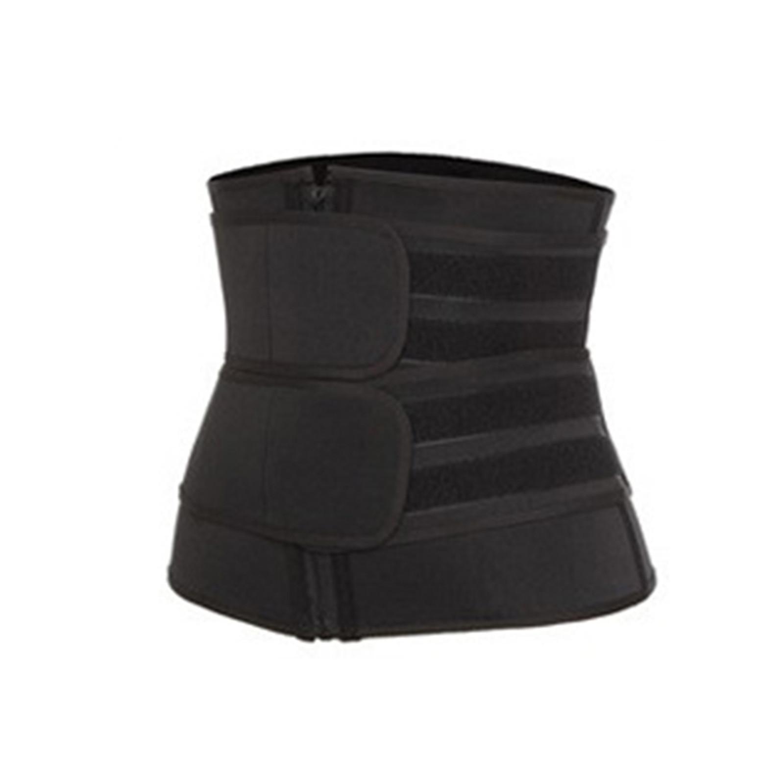 

(SU)Женский двубортный пояс на молнии, спортивный пояс для коррекции фигуры, пояс для фитнеса, корректирующий брюшной бандаж для внезапного пота, пояс для живота