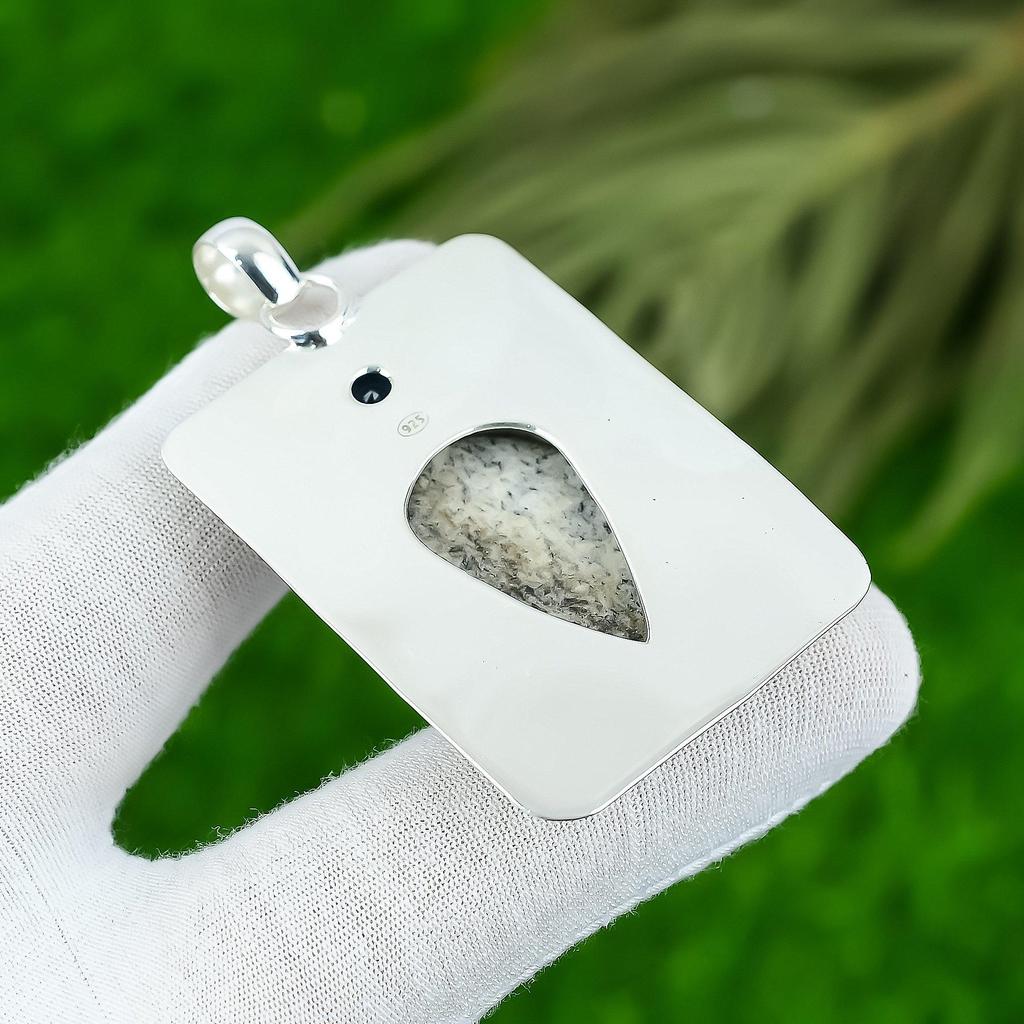 Natural K2 Jasper Gemstone Pendant 925 Sterling Silver Indian Jewelry For Girls