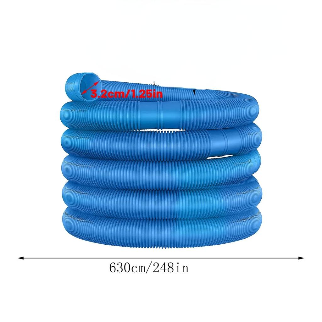 Pool Pump Replacement Hose 6.3m Long and 32mm Wide Solar Hose For Swimming Pool And Swimming Pool Durable, Leak-Resistant, Unive