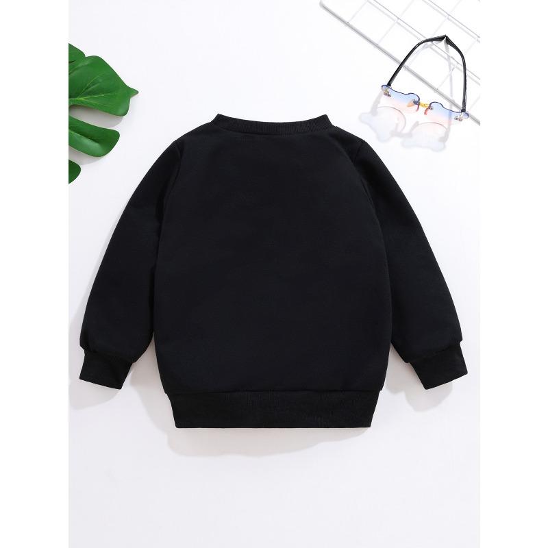 Kids Crewneck Sweatshirt, Cute Cowboy Print Long Sleeve Top
