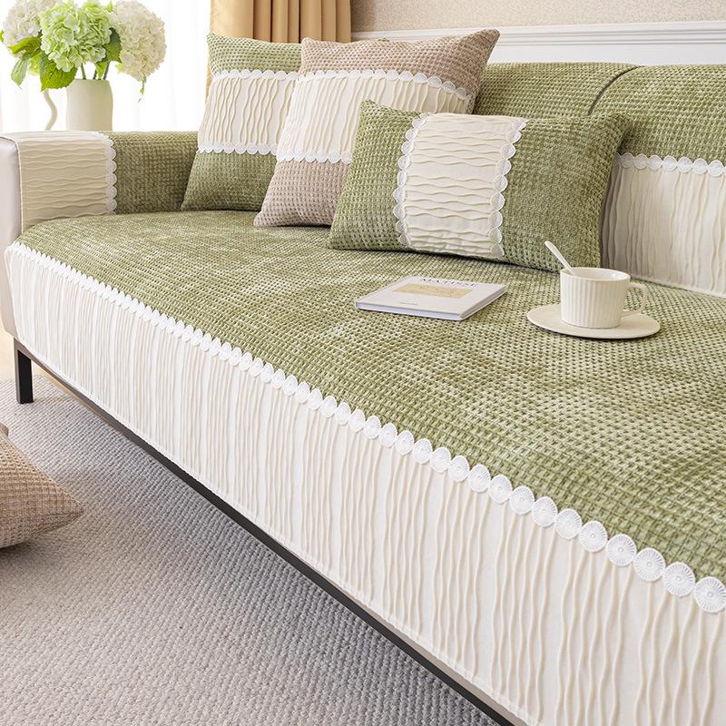 

Чехол для дивана из шенилла, противоскользящий, универсальный, для дивана, полотенце для гостиной, пылезащитный, коврик для дивана, протектор мебели, домашний декор 70x70cm 1pcs