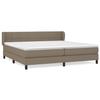 3126273 vidaXL Lit à sommier tapissier avec matelas Taupe 200x200 cm Tissu