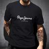 Men's Summer 100%  Pure Cotton Fashionable Casual Loose Texas Longhorn Cow Skull Pattern Printed Round Neck Short Sleeved T-shirt