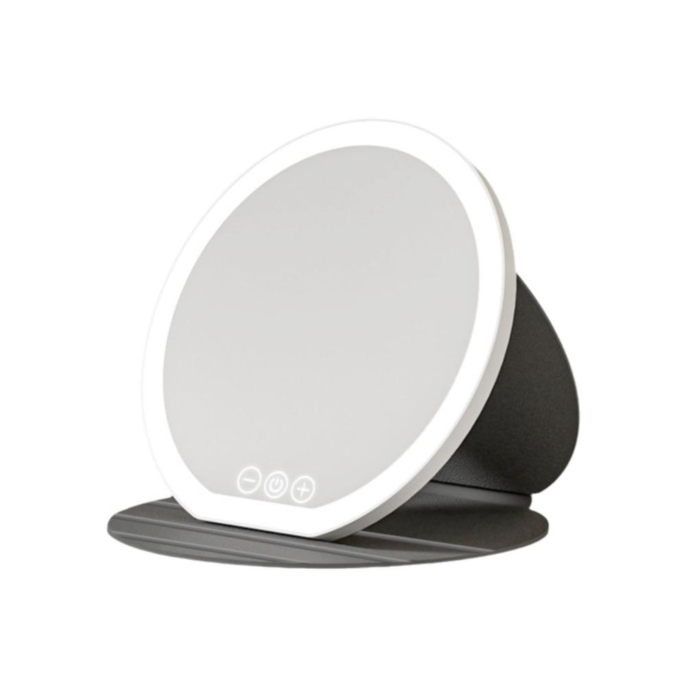 3 Color LED LED Makeup Mirror Round Mirror Foldable Cosmetic Mirrors  Dormitory Use