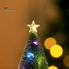 Mini LED Glowing Christmas Tree with Plastic Base Colorful String Light Simulation Pine Needle Desktop Cedar Tree Ornament Winter Holiday Home