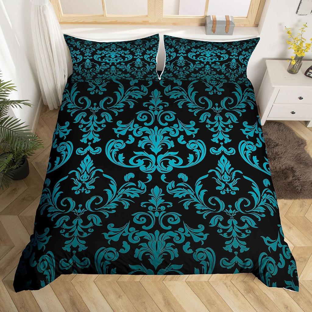 Feelyou Sunflower Duvet Cover Botanical Floral Printed Bedding Set for Kids Women Adults Yellow Blossom Flowers Comforter Cover Wooden Scene