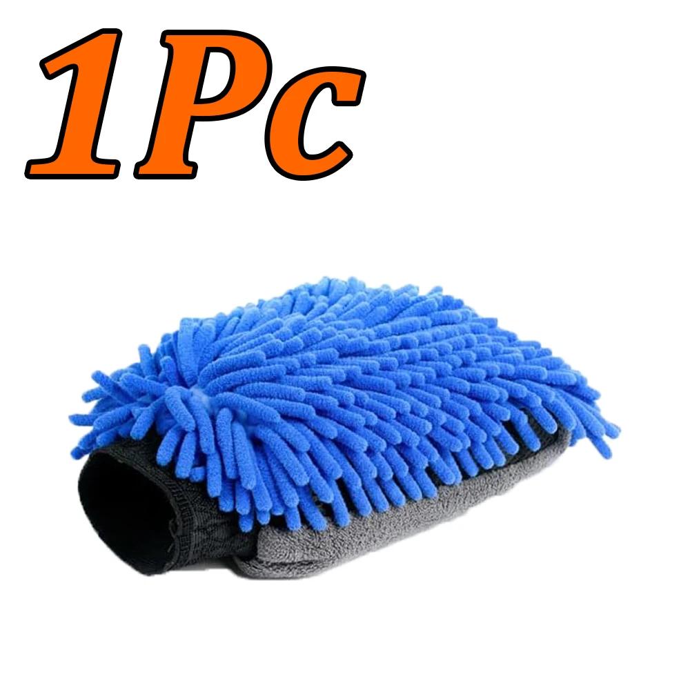 1-6Pcs Microfiber Car Wash Gloves Chenille Double-faced Car Wash Gloves Auto Care Cleaning Tool home cleaning Care Accessories
