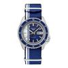 Seiko5 100 metri rezistent la apă la modă Automată curea de nailon 46mm ceas bărbătesc cadran albastru SRPK69