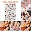 3D Nail Sticker  Water Transfer Sticker Decals Leaf Summer DIY Manicure