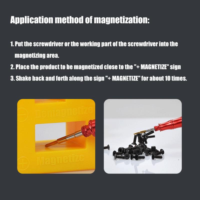 1 STÜCK Hochwertiger Magnetiseur Entmagnetisierer Werkzeug Schraubendreher Magnetic Pick Up Tool Schraubendreher Handwerkzeug Schnelle Magnetisierungsmaschine 1 Stücke