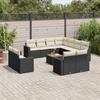 13 piece Garden Sofa Set with Cushions Black Poly Rattan