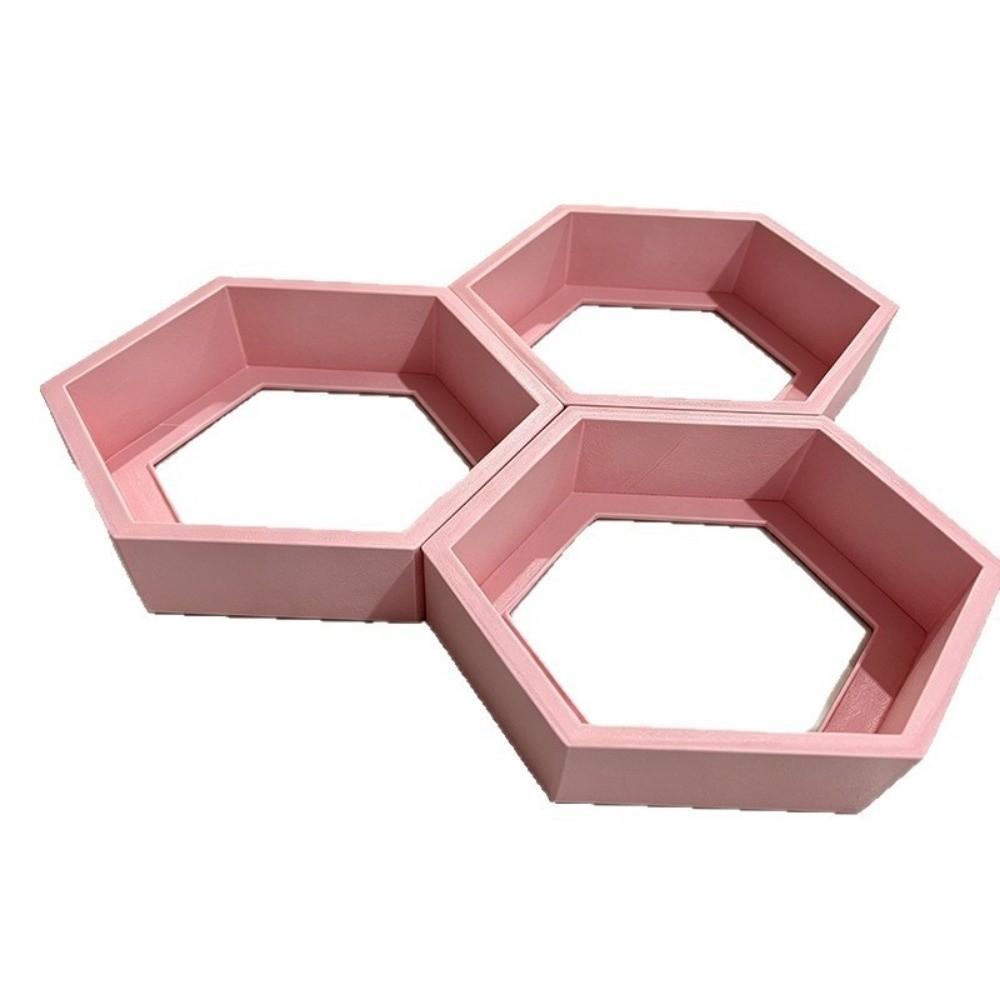3PCS Nordic Style Hexagonal Suspended Storage Rack Hexagonal Floating Shelves Home Decor