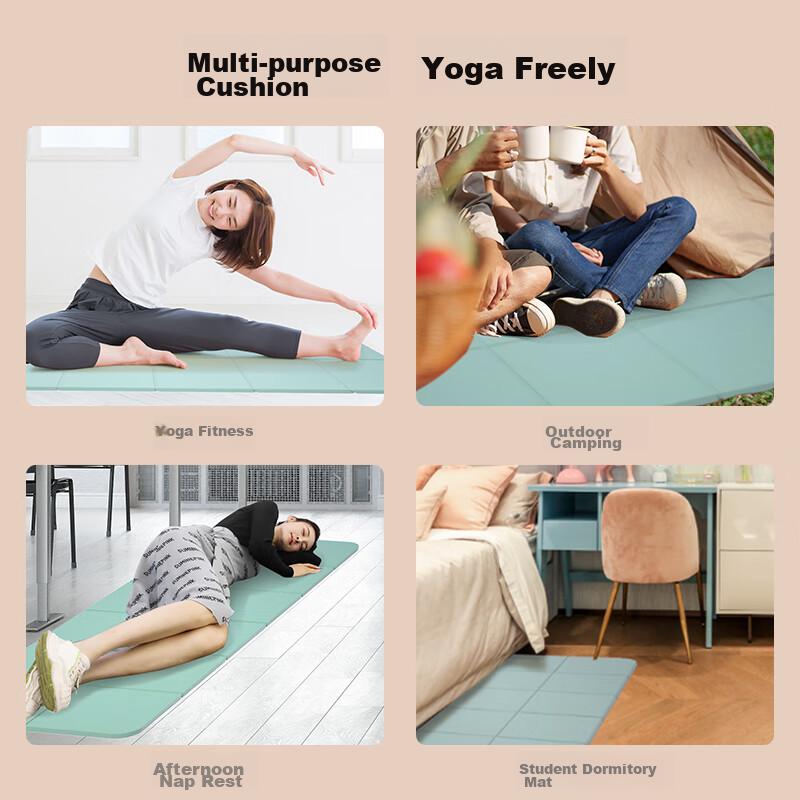 PROIRON Puli\'ai Foldable Yoga Mat, TPE Portable Non-Slip Thickened Student Nap Mat, Men\'s And Women\'s Fitness Shock-Absorbing Floor Mat, Brow