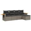 VidaXL Garden Lounge Set with Cushions 5 Pcs, Patio Sofas, Patio Furniture Set, Outdoor Furniture, Grey 3226760