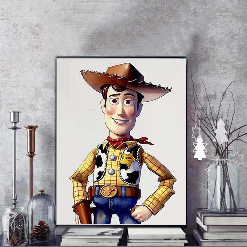 Disney 5D DIY Diamond Painting Decorations Woody Watercolor Character Illustrations From Toy Story Diamond Embroidery RhinestoneCrossStitchSetHandmade