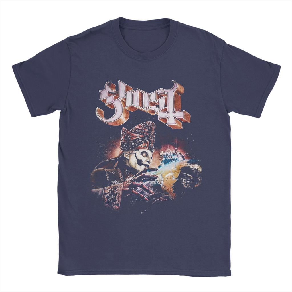 Ghost Band Rock Metal T Shirts for Men 100% Cotton Funny T-Shirts Round Neck  Tees Short Sleeve Clothing Graphic