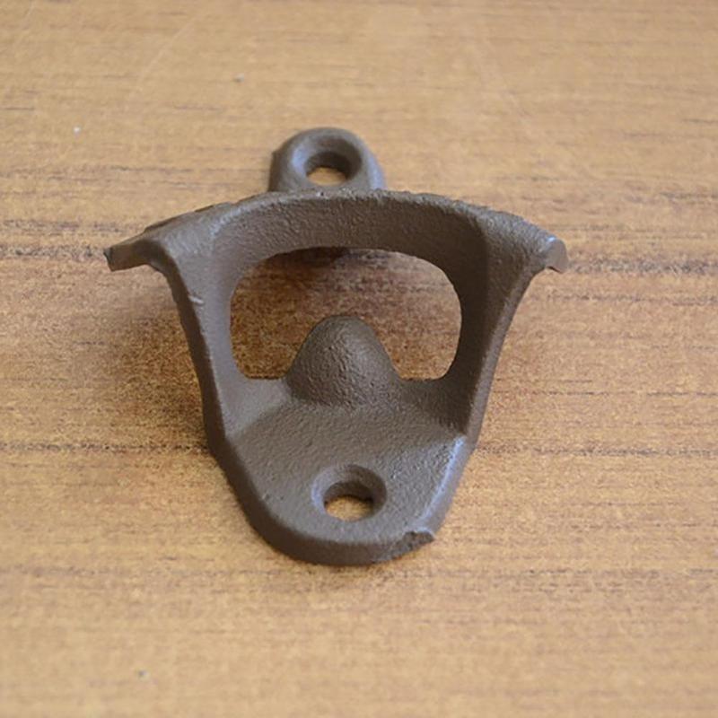 Vintage Antique Home Kitchen Wall Mounted Bar Beer Glass Bottle Cap Opener Gift (Color: Copper)