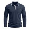 Men S Long Sleeve Polo Shirt Casual Regular Fit Top