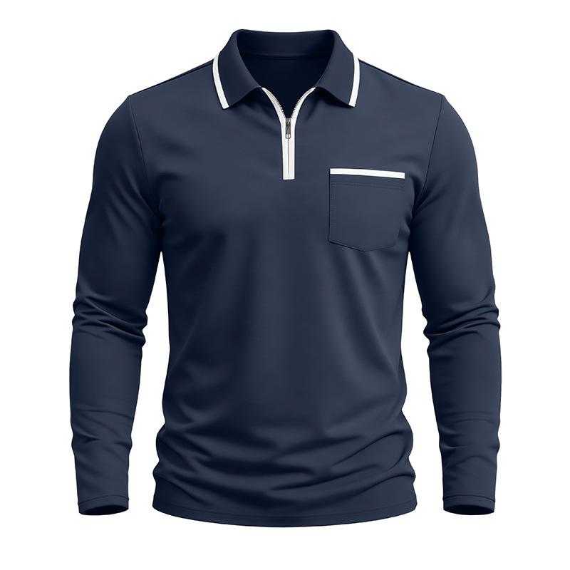 Men S Long Sleeve Polo Shirt Casual Regular Fit Top
