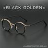 Retro Brand Design Luxury Round Frame Glasses Frame for Men Women Ultralight Stainless Steel Alloy Anti Blue Light Eyeglasses