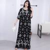 South East Asia 100kg super fat dress fat girl plus short sleeve maternity dress loose floral beach long skirt