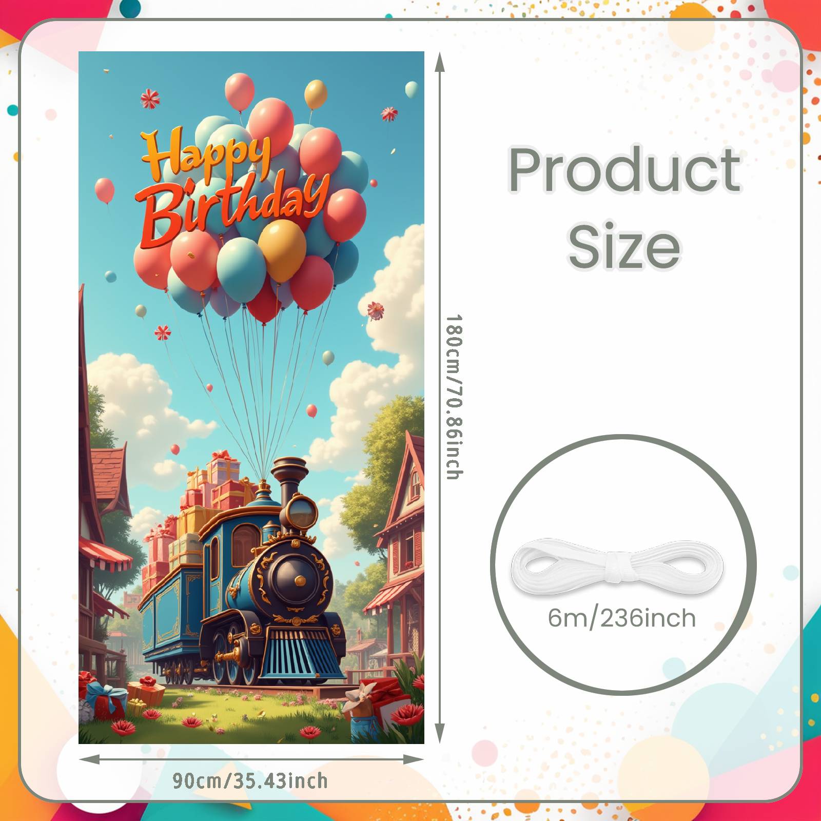 Background Colorful Birthday Photo Backdrop Birthday Event Banner Cloudy Background Birthday Celebration Banner For Party