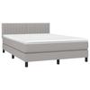 VidaXL Slat Bed Base with Mattress and LED, Upholstered Bed, Double Bed, Adult Bedroom Interior Bed, 3133317