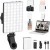 Newmowa 60 LED High Power Rechargeable Clip Fill Video Conference Light | with Front & Back Clip, Adjusted 3 Light Modes for Phone, iPhone, Android,