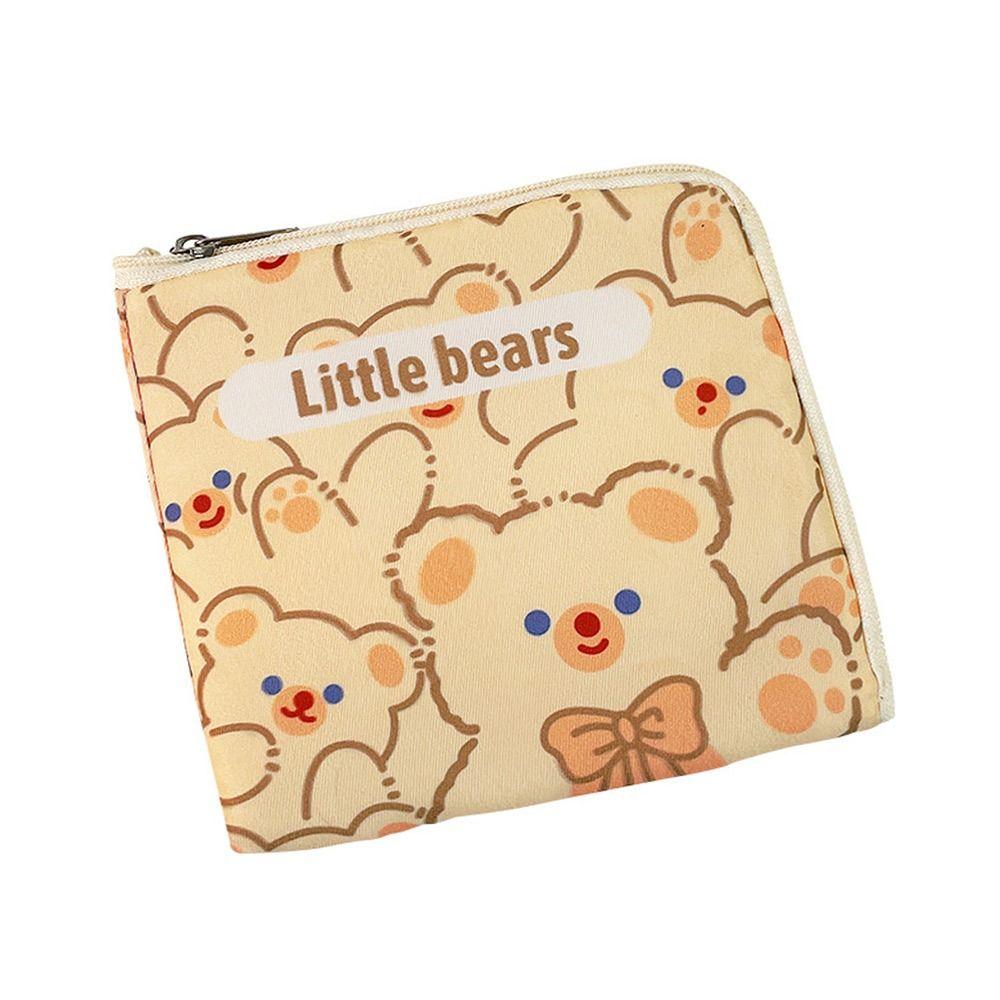 Multicolor Sanitary Napkin Storage Bag Oxford Cartoon Animal Coin Purse Large Capacity Travel Supplies Card Organizer Bag