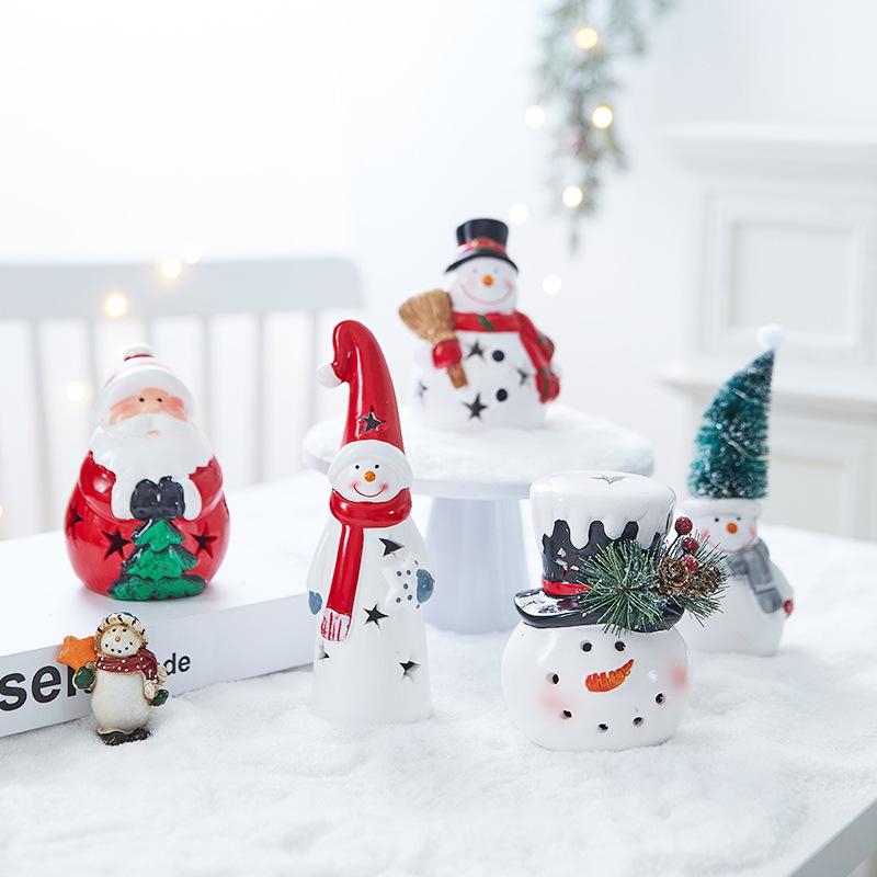 Christmas Ceramic Snowman Ornament – Small Gift Decoration Pendant