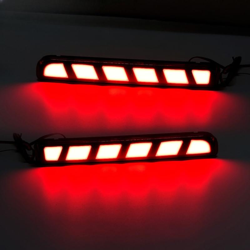 Rear Bumper Light Compatible with Toyota Wigo Agya Car Accessories Bumper Reflector Daytime Running Brake Light Modification