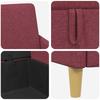 Storage Sofa Set 2 pcs Burgundy Polyester