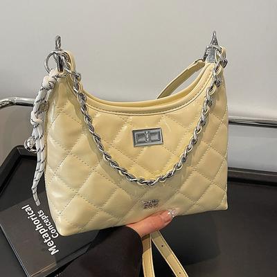 Trend Hot Sale Light Luxury High-end Chain Diamond Underarm Bag Fashionable and Simple Commuter Style Messenger Women's Bag