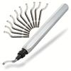 Deburring Tool with11Extra High Speed Steel Swivel Blades - Works On Metal, Resin, PVC Pipes, Copper, Plastic and 3D Printed Edges