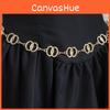 Elegante Goldene Damen-Hüftkette Metall Doppelring Modeschmuck Für Alle Jahreszeiten