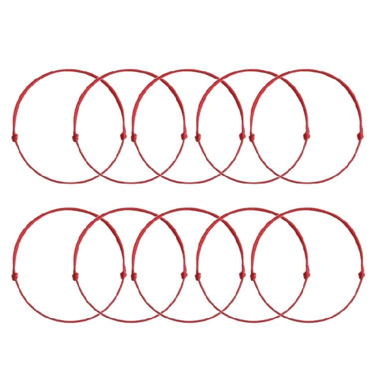 

10 Pcs Simple Thin Red String Bracelet Minimalist Wristband Statement Jewelry