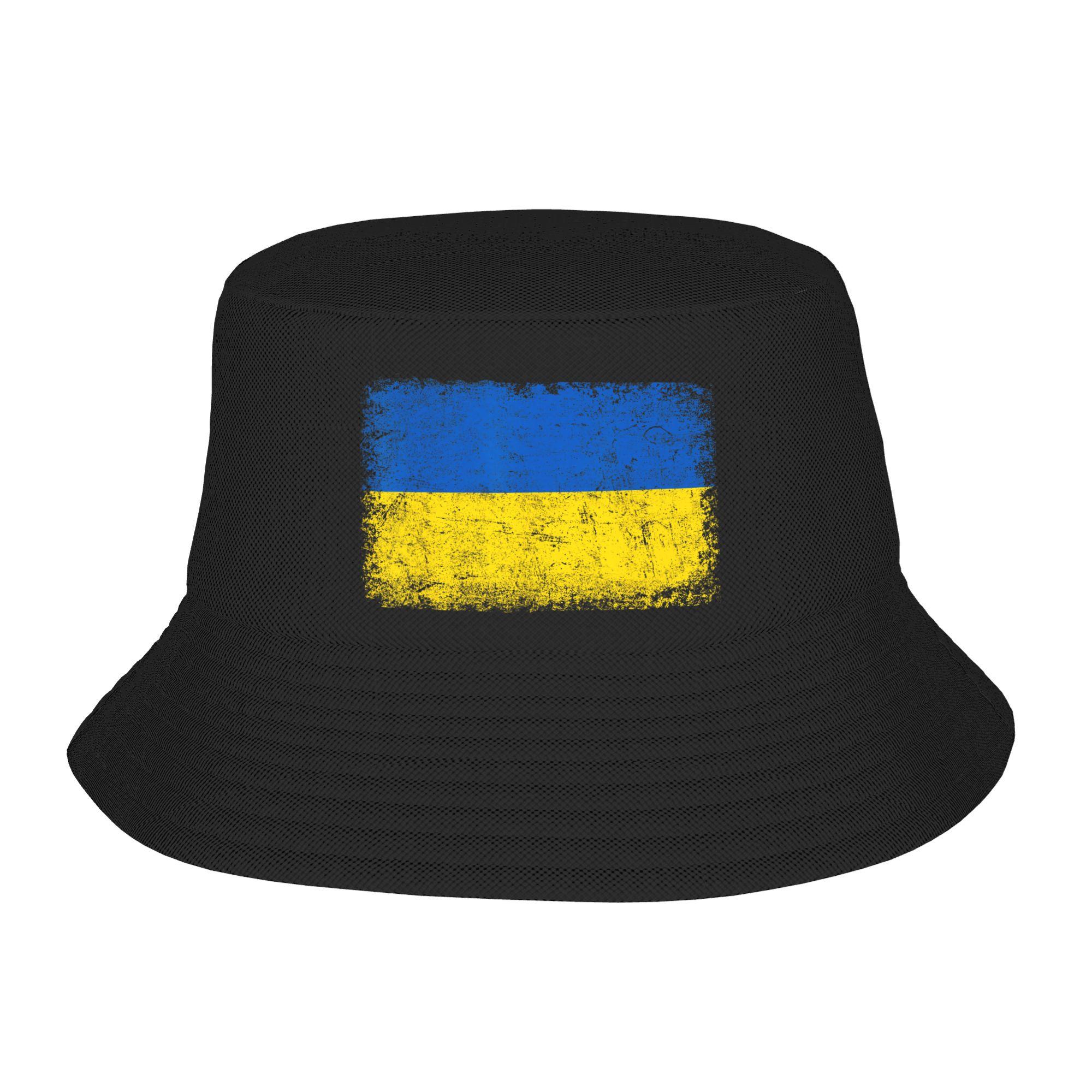 

Tryzub Flag of Ukraine Shirt Ukrainian Jersey in Cyrillic Bucket Hat Outdoor Fisherman Caps Casual Hunting Sunscreen Hats Cap One Size