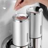 Soap Dispenser Double Headed Large Capacity Refillable Hand Sanitizer Dispenser with Clear Window Wall Mounted Shampoo Dispenser